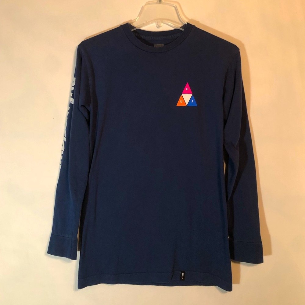 🟢 3/$25 HUF “HUF Worldwide” Navy Long Sleeve Tee Mens S